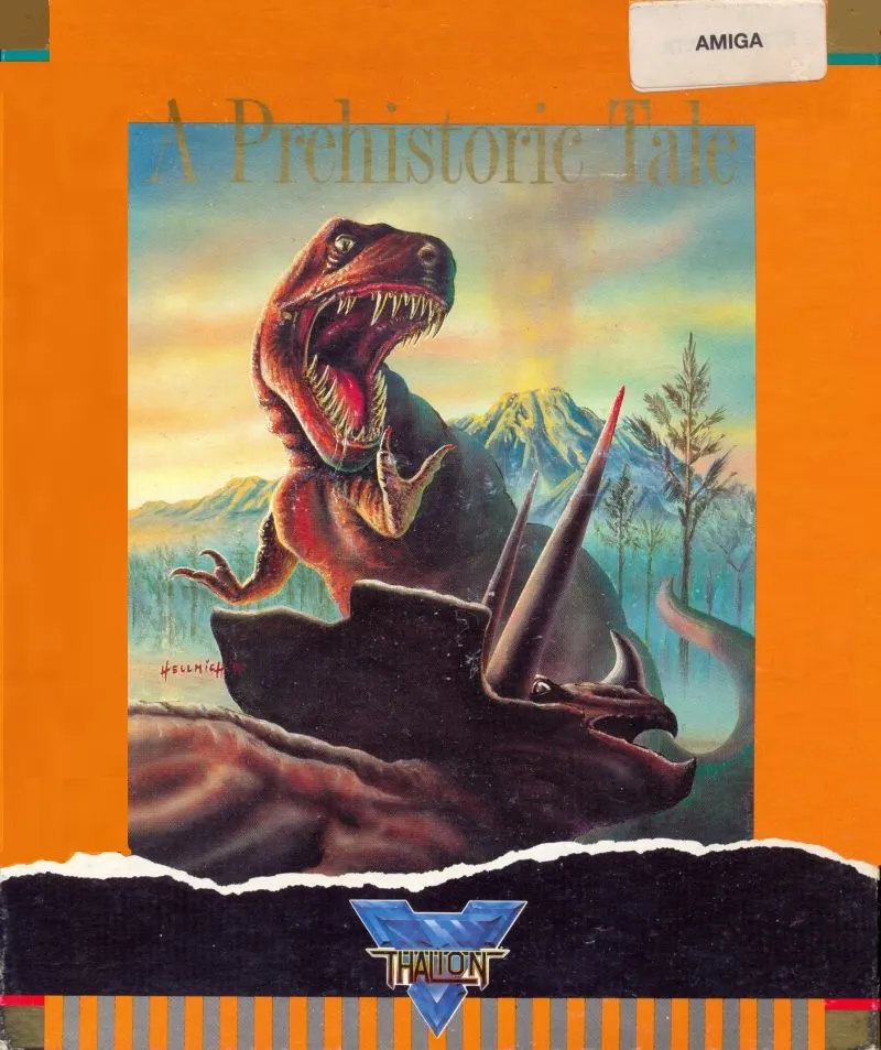 A Prehistoric Tale cover art for Commodore Amiga