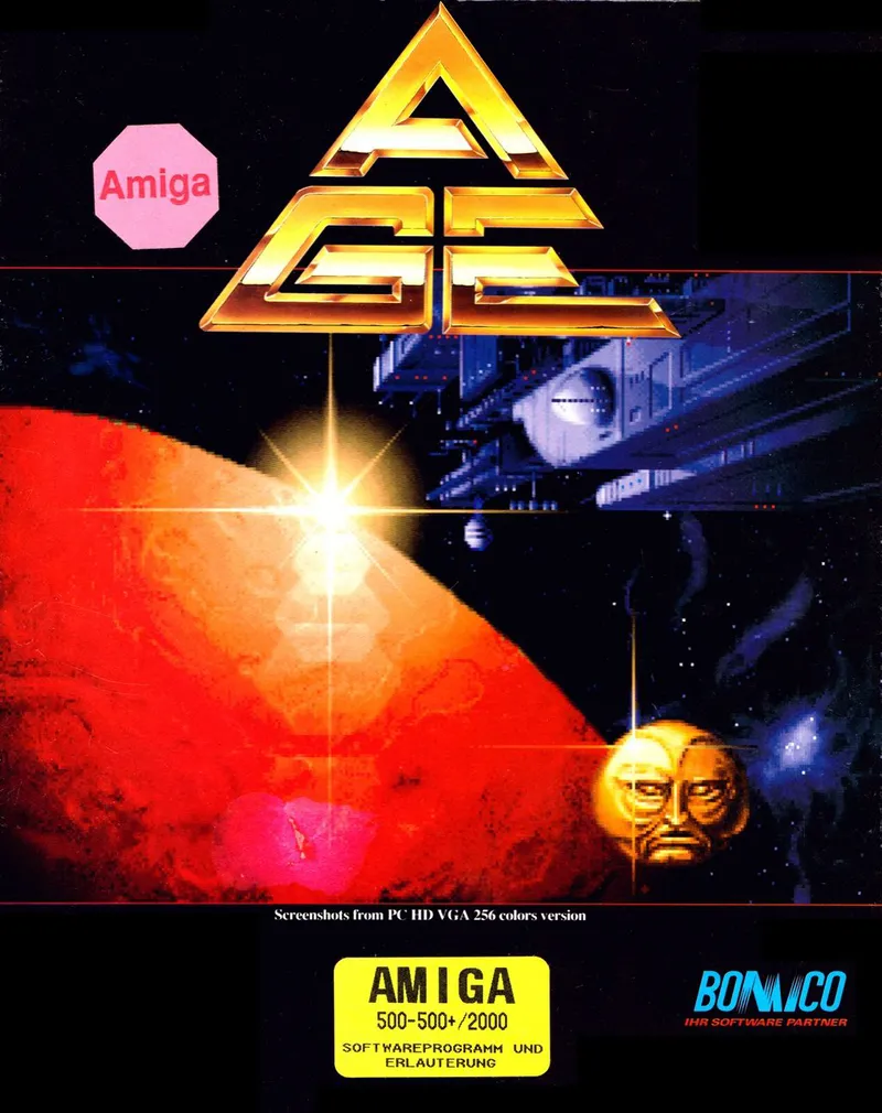 A.G.E. cover art for Commodore Amiga