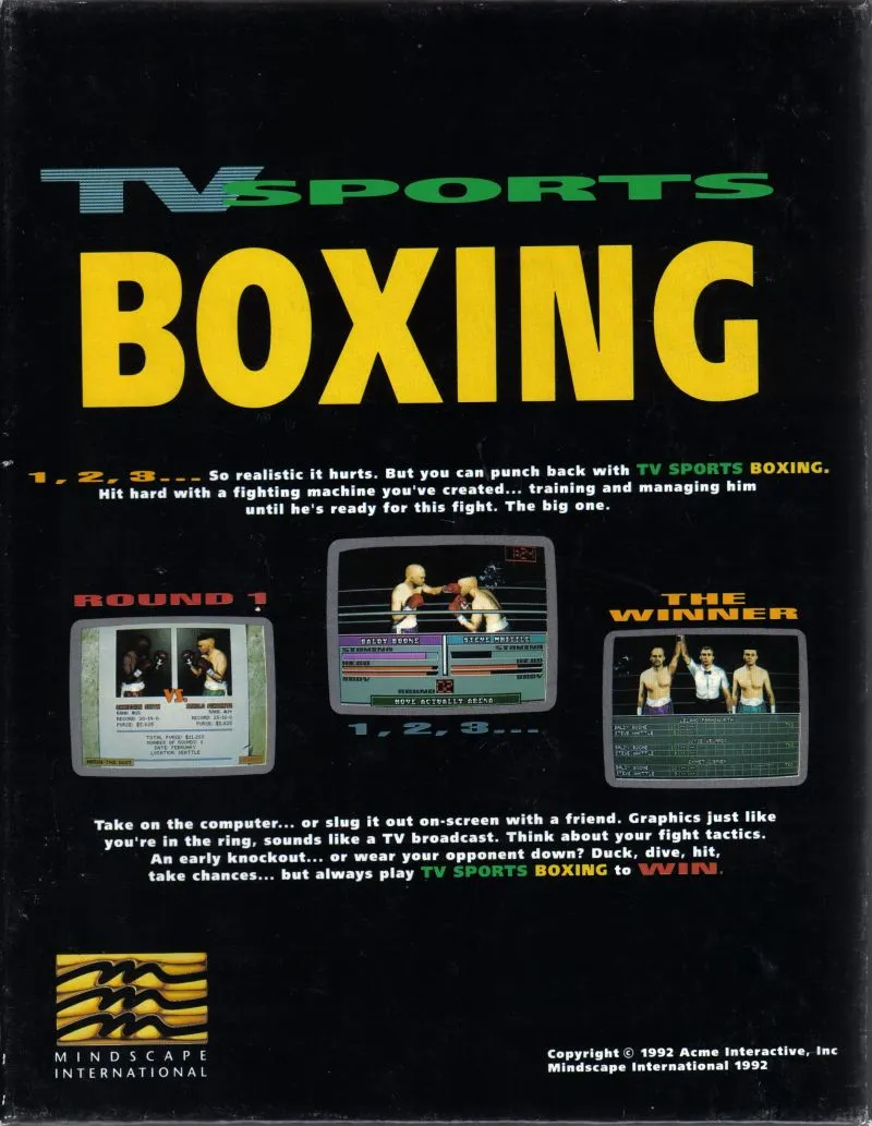 TV Sports Boxing box back