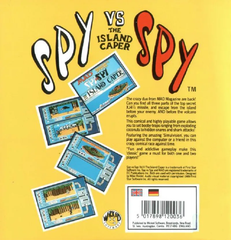 Spy vs Spy II: The Island Caper box back