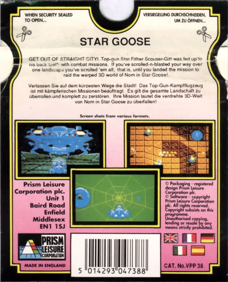 Star Goose! box back