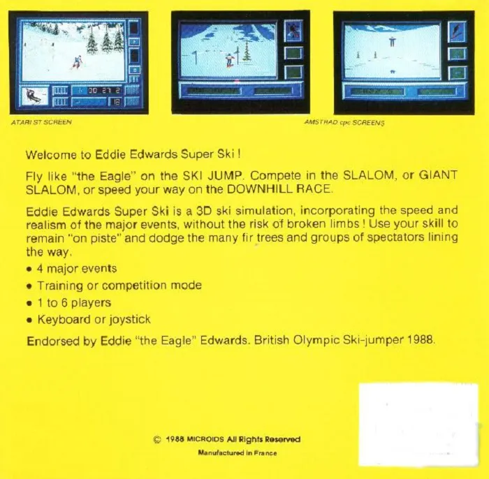 Super Ski box back