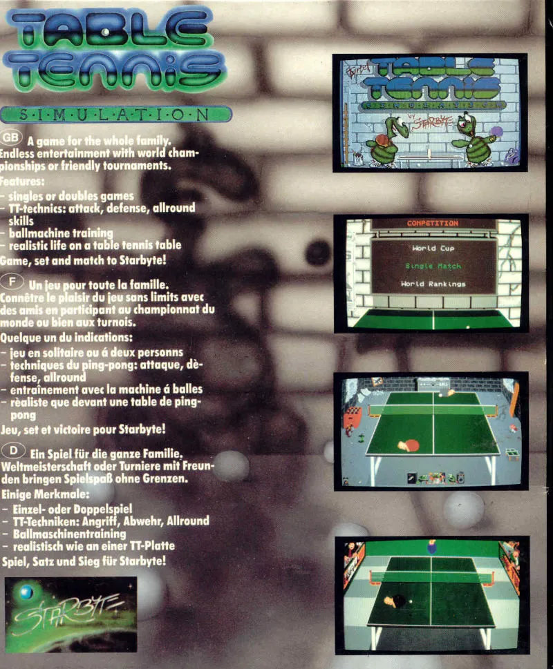Table Tennis Simulation box back