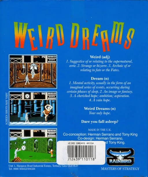 Weird Dreams box back