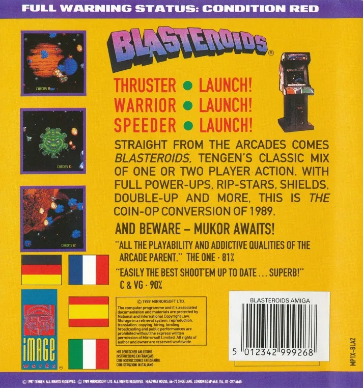 Blasteroids box back