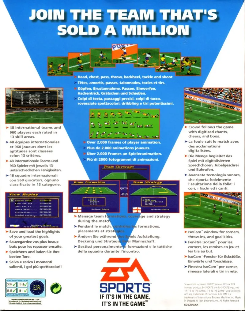 FIFA International Soccer box back
