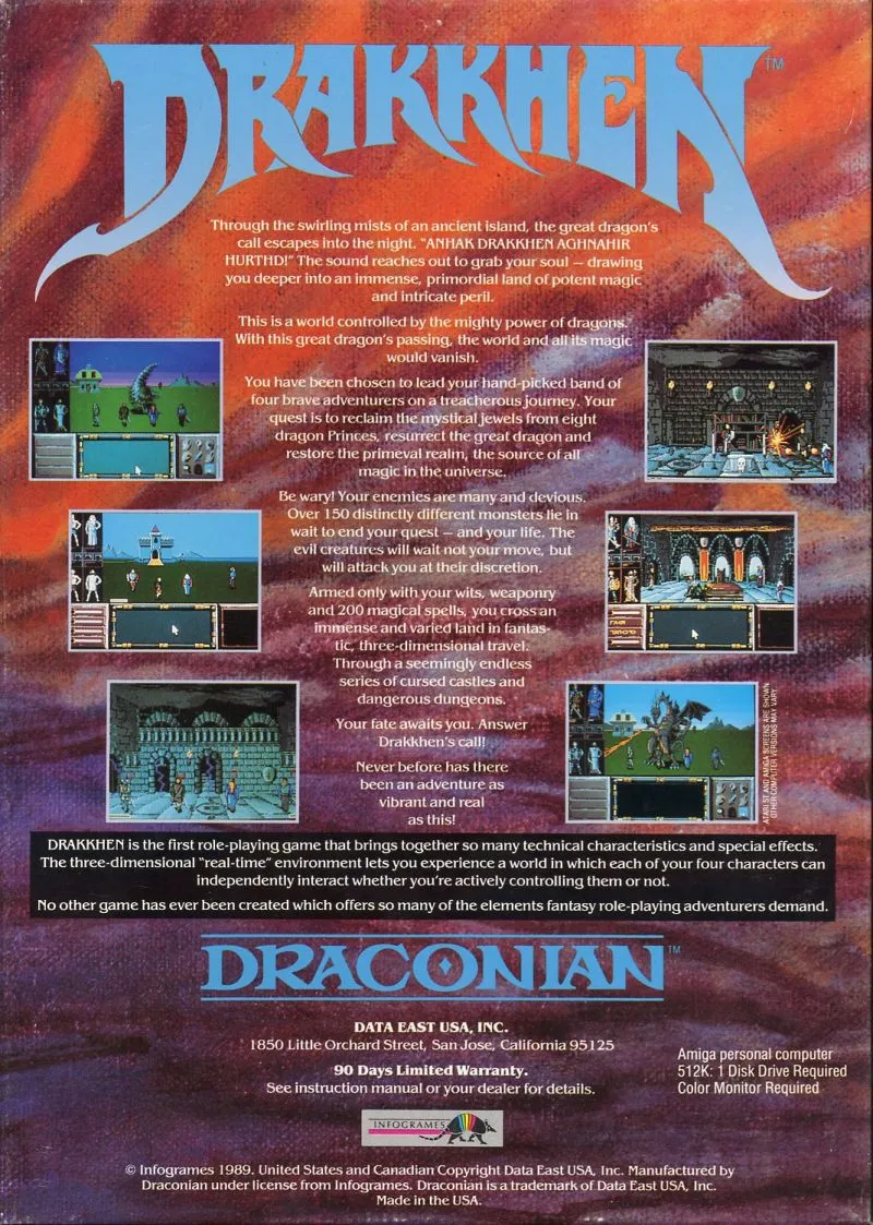 Drakkhen box back