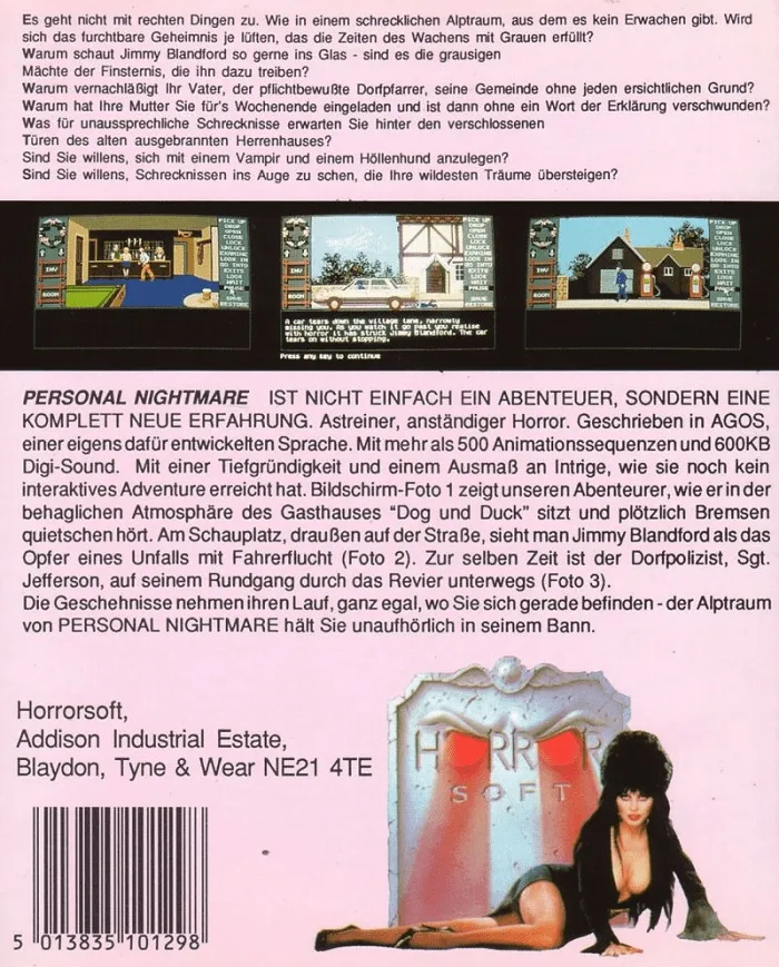 Personal Nightmare box back