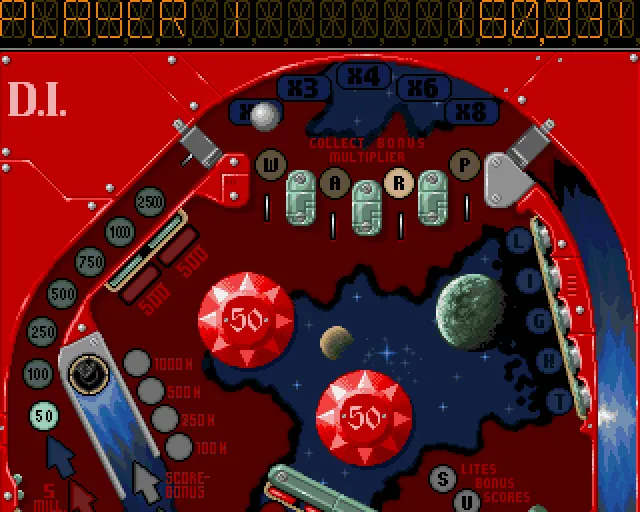 Backdrop artwork for Pinball Dreams