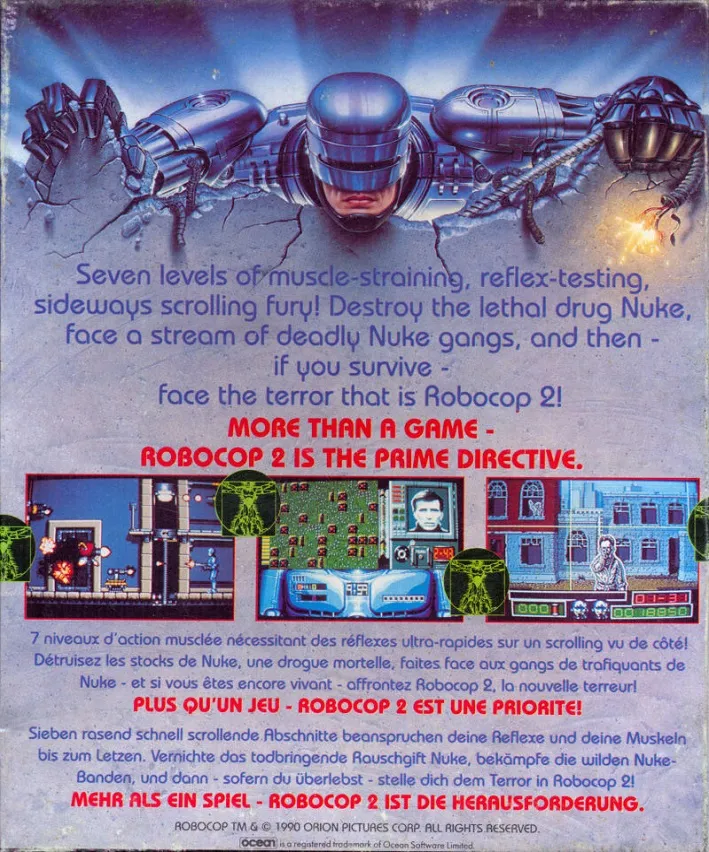 RoboCop 2 box back