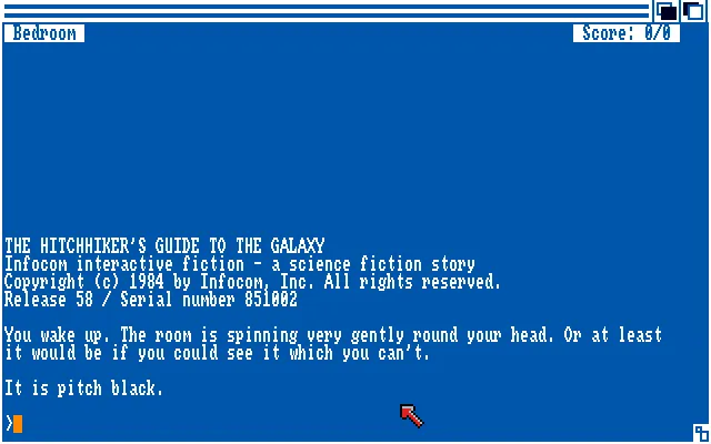 The Hitchhiker's Guide to the Galaxy screenshot