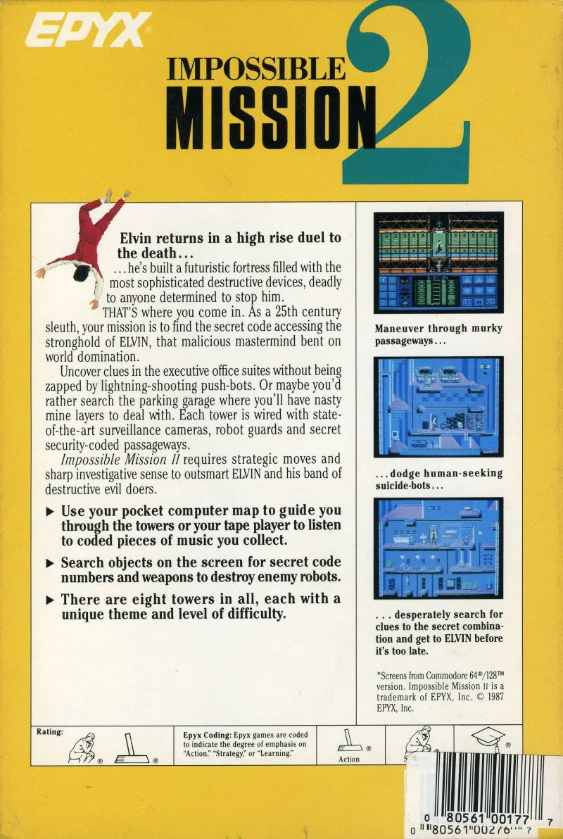Impossible Mission 2 box back