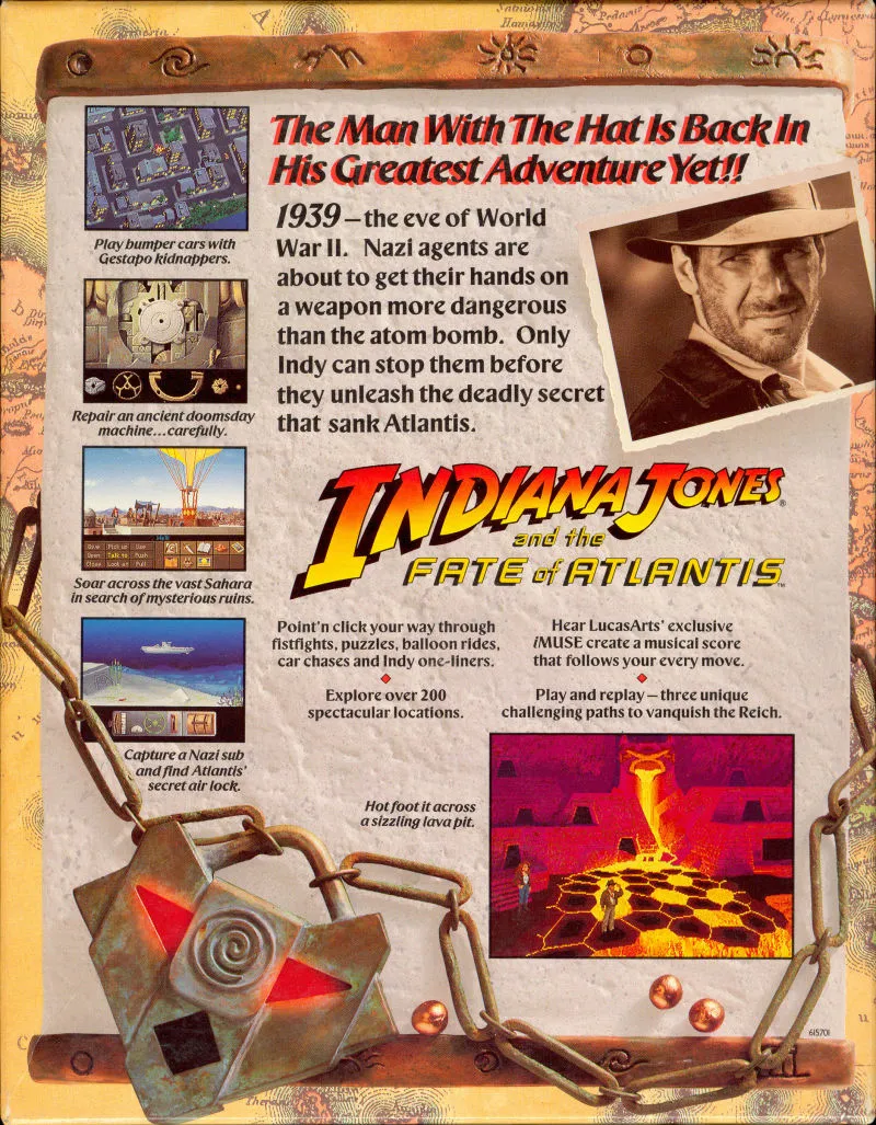 Indiana Jones and the Fate of Atlantis box back
