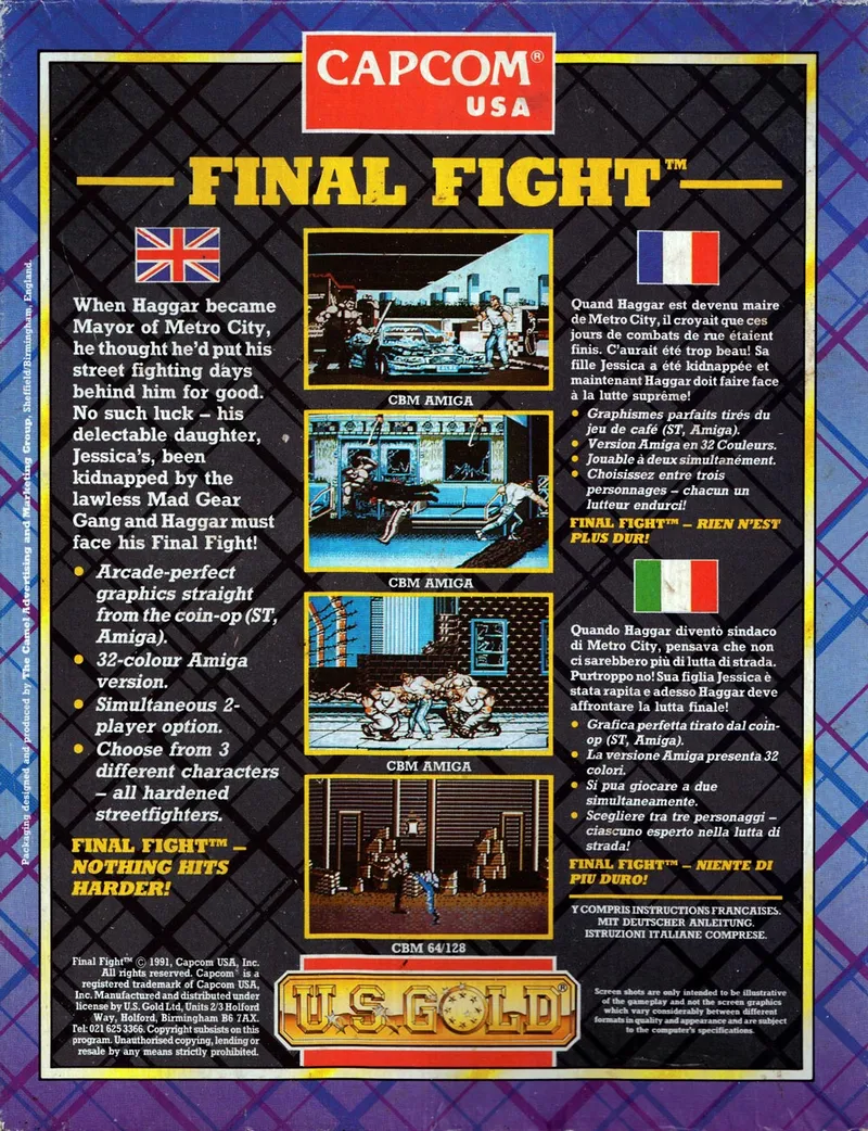 Final Fight box back