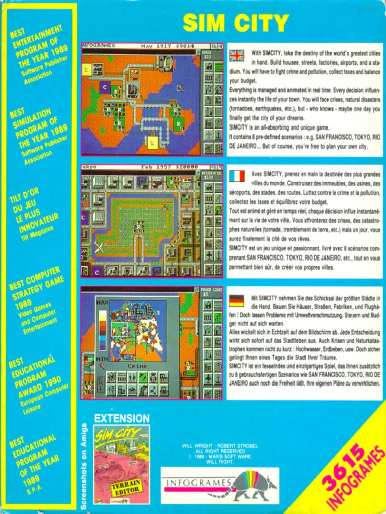 SimCity box back