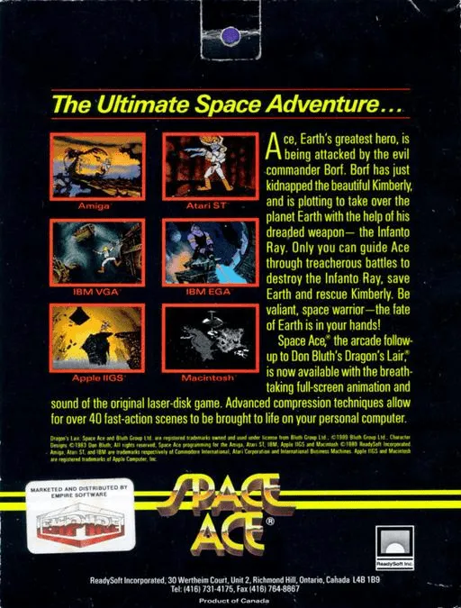 Space Ace box back