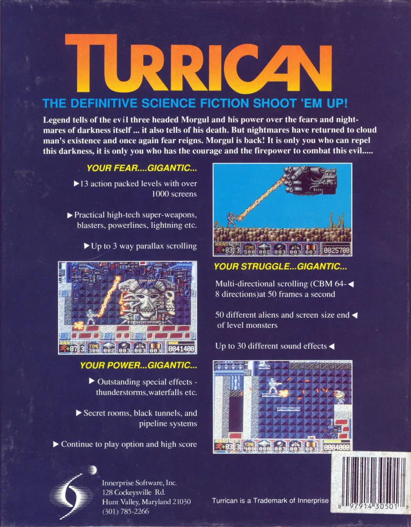 Turrican box back
