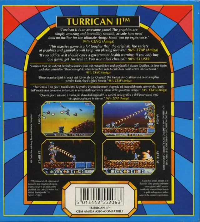 Turrican II: The Final Fight box back