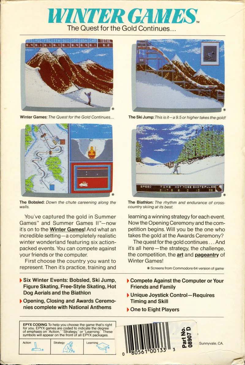 Winter Games box back