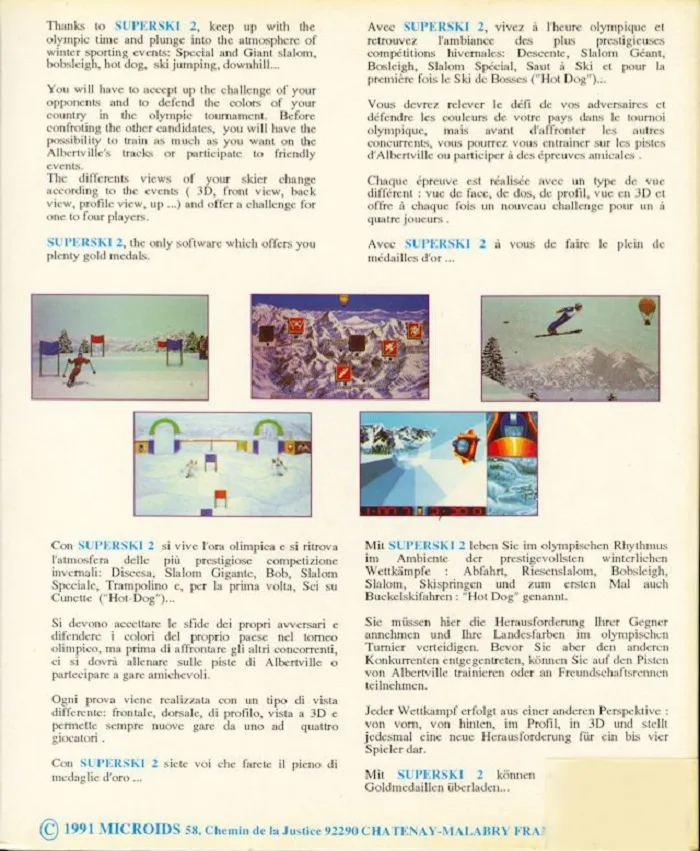 Super Ski 2 box back