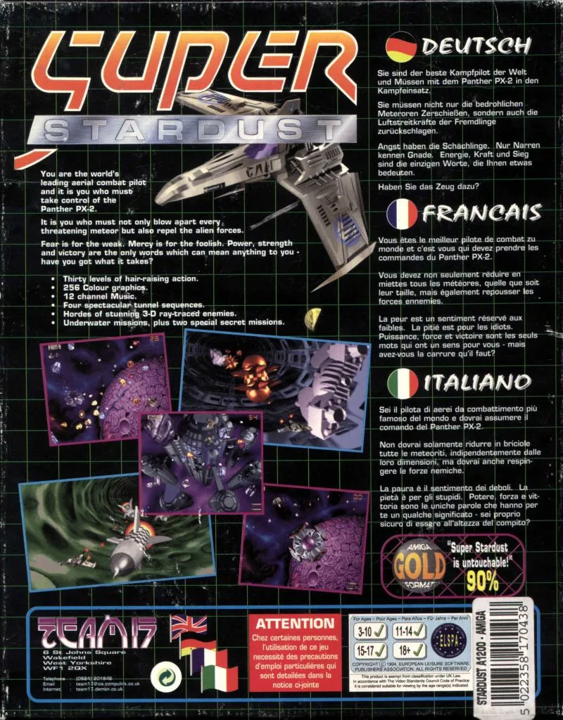 Super Stardust box back