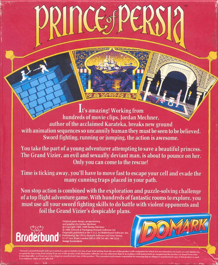 Prince of Persia box back