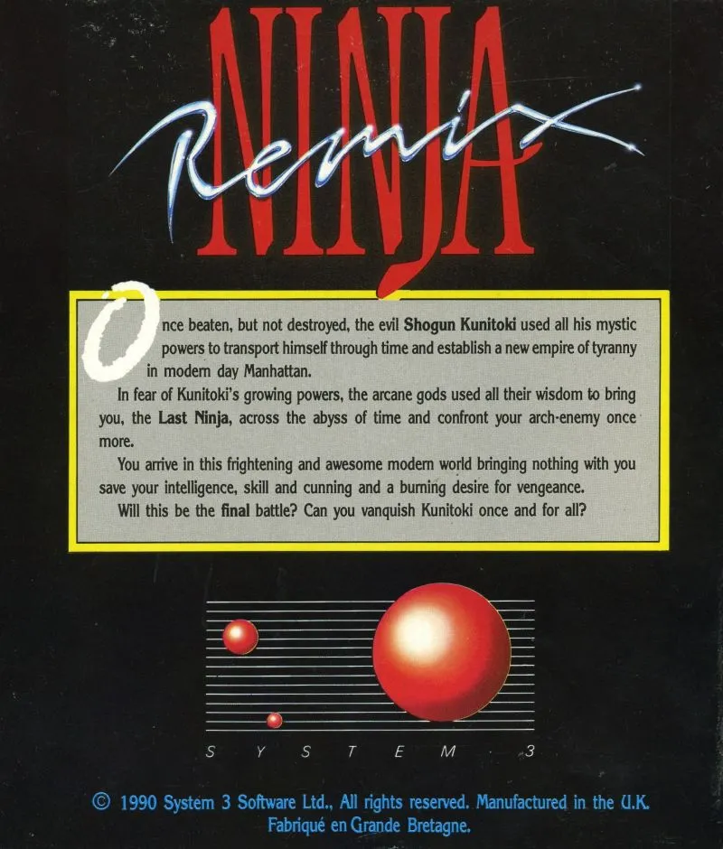 Ninja Remix box back