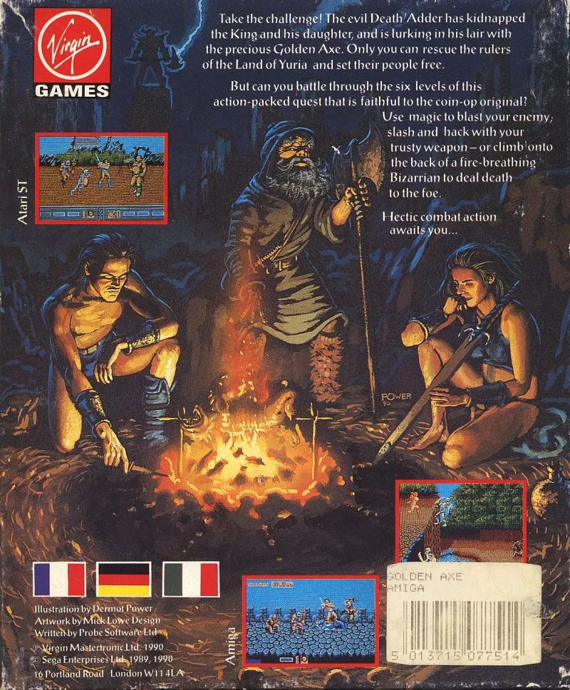 Golden Axe box back