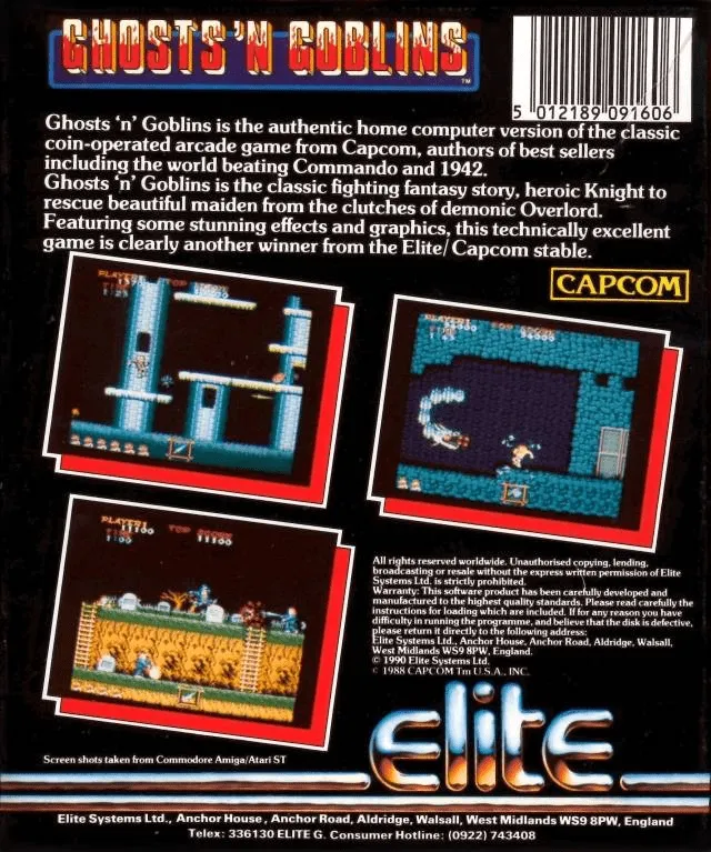 Ghosts 'n Goblins box back