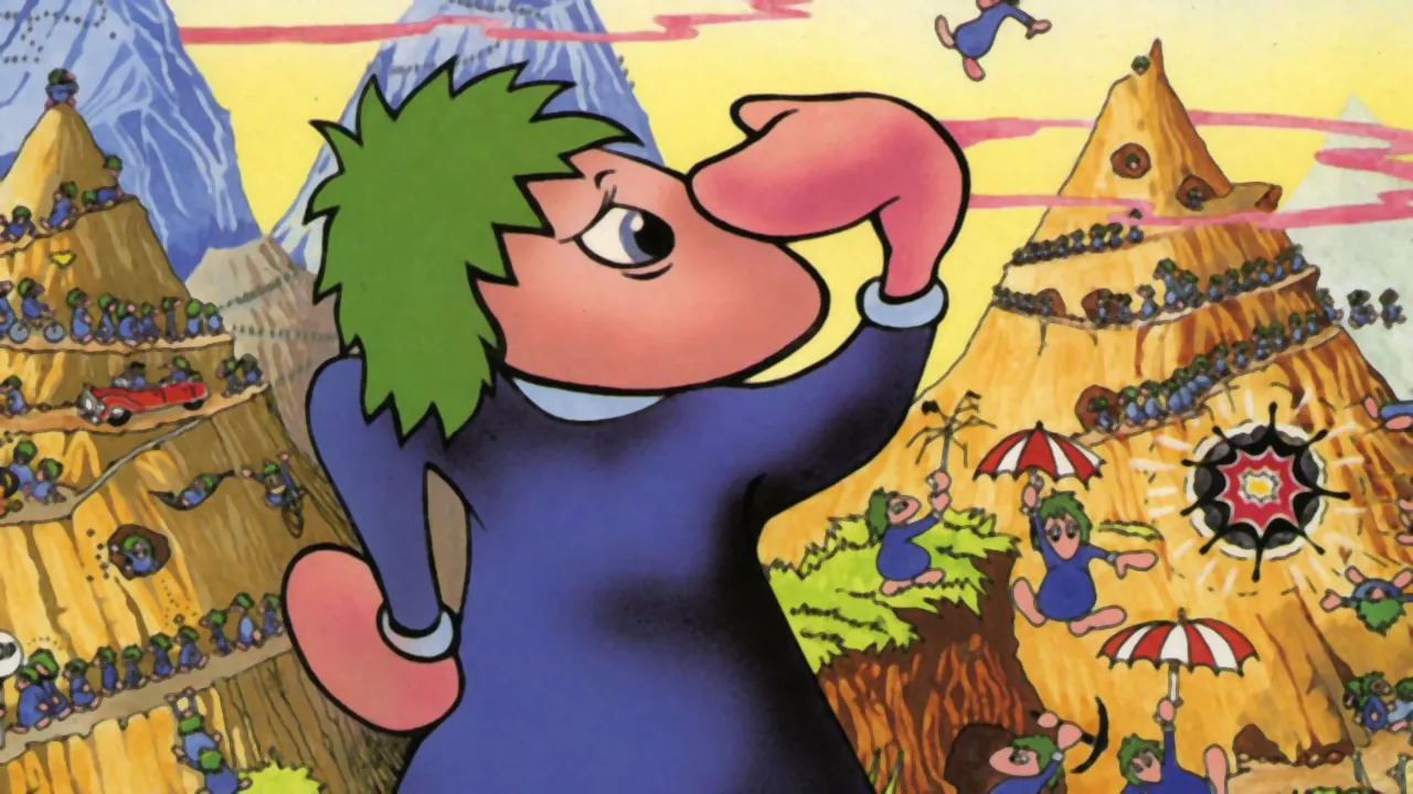 Backdrop artwork for Lemmings