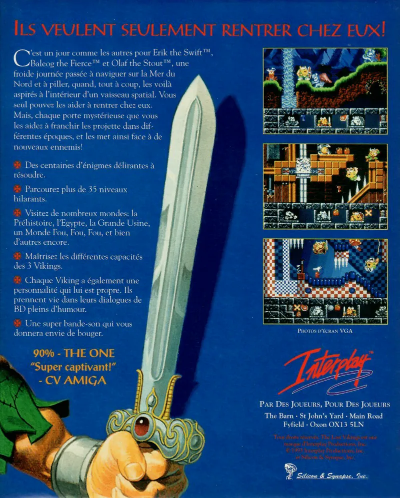The Lost Vikings box back