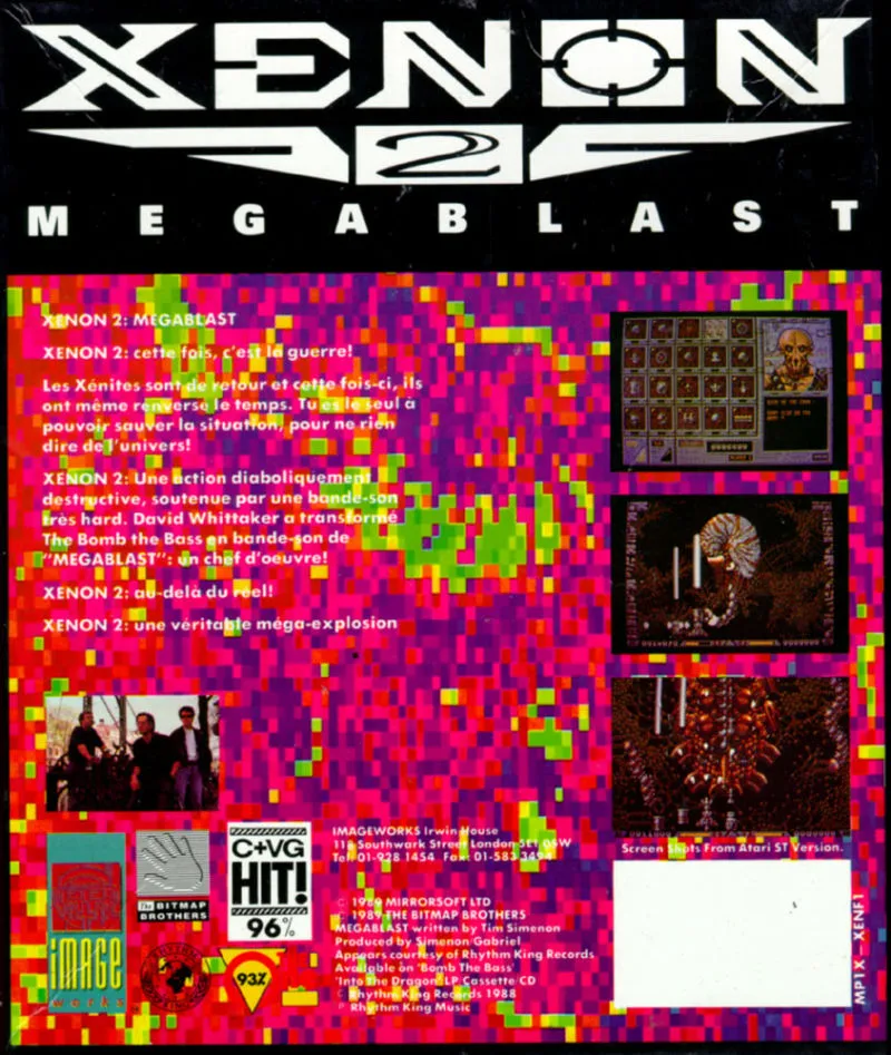 Xenon 2: Megablast box back