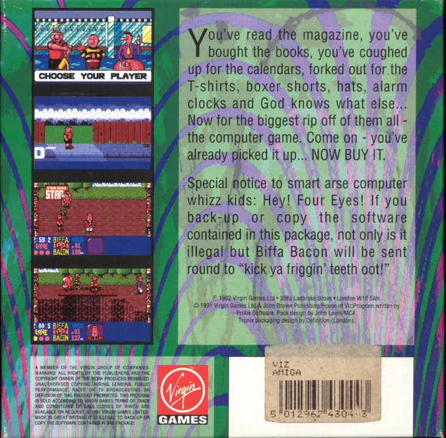 Viz: The Game box back