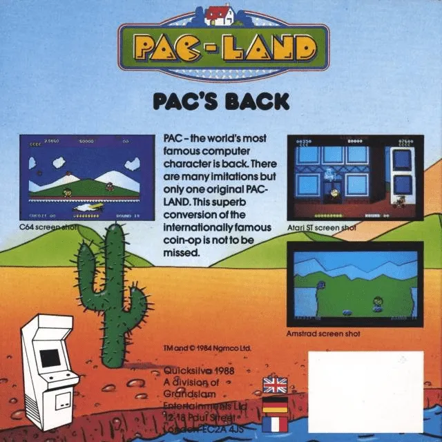 Pac-Land box back