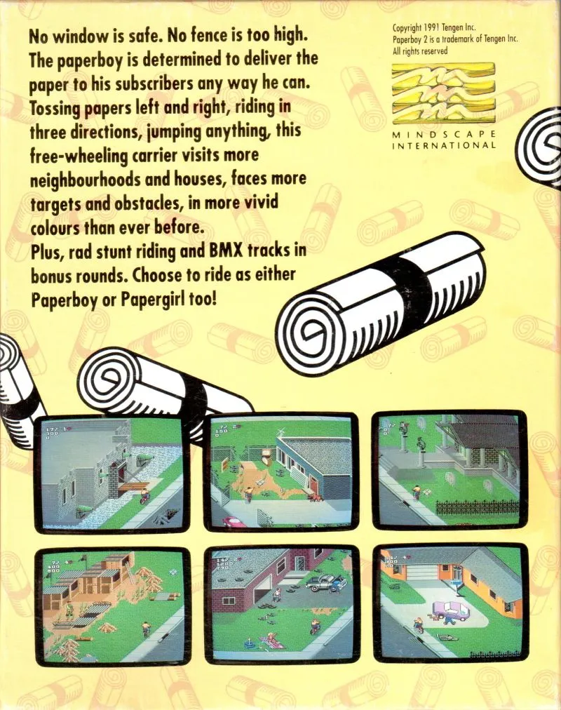 Paperboy 2 box back