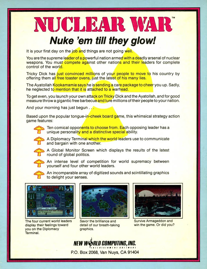 Nuclear War box back