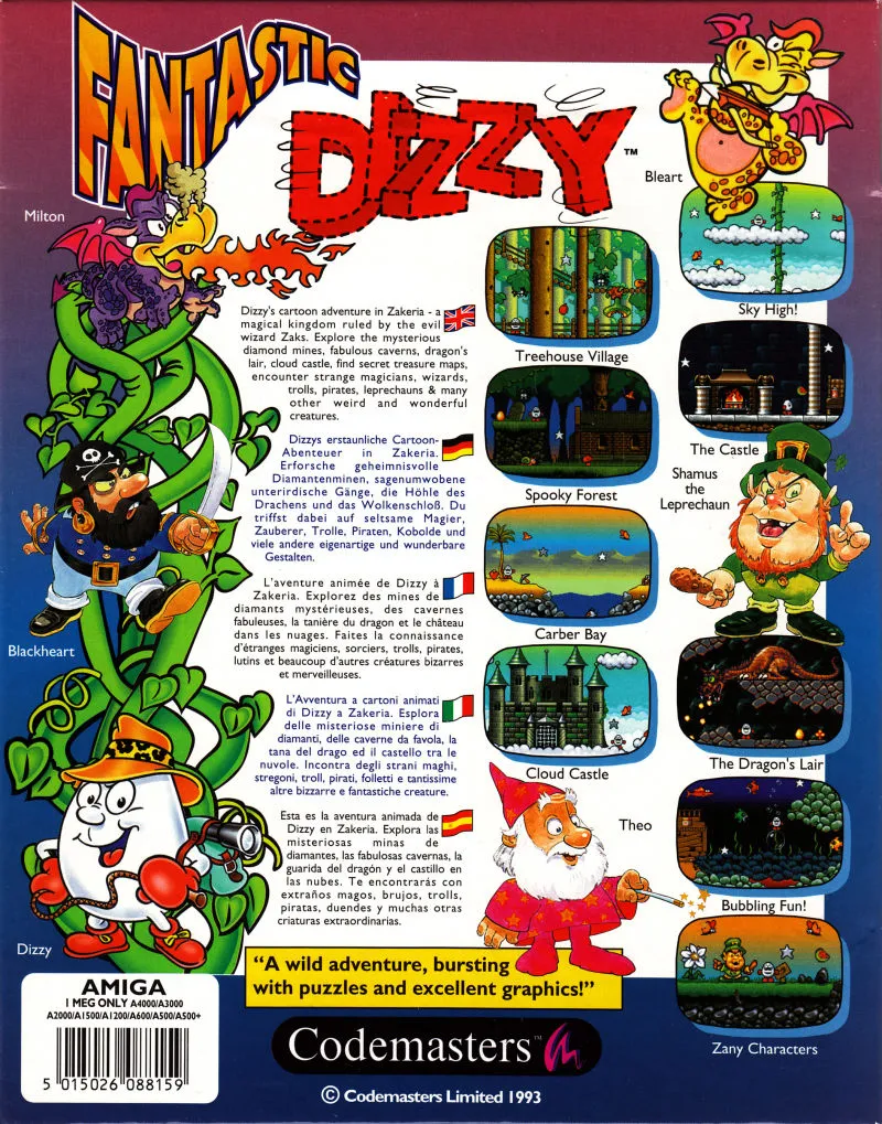 Fantastic Dizzy box back