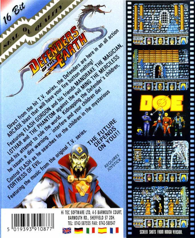 Defenders of the Earth box back