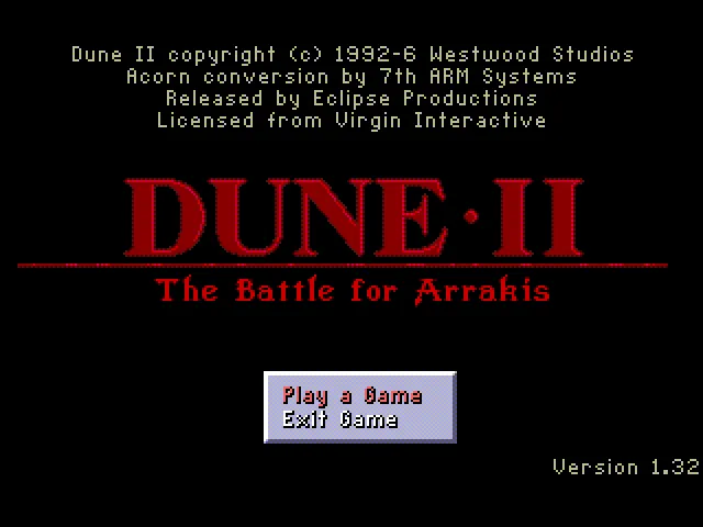 Dune II: Battle for Arrakis screenshot