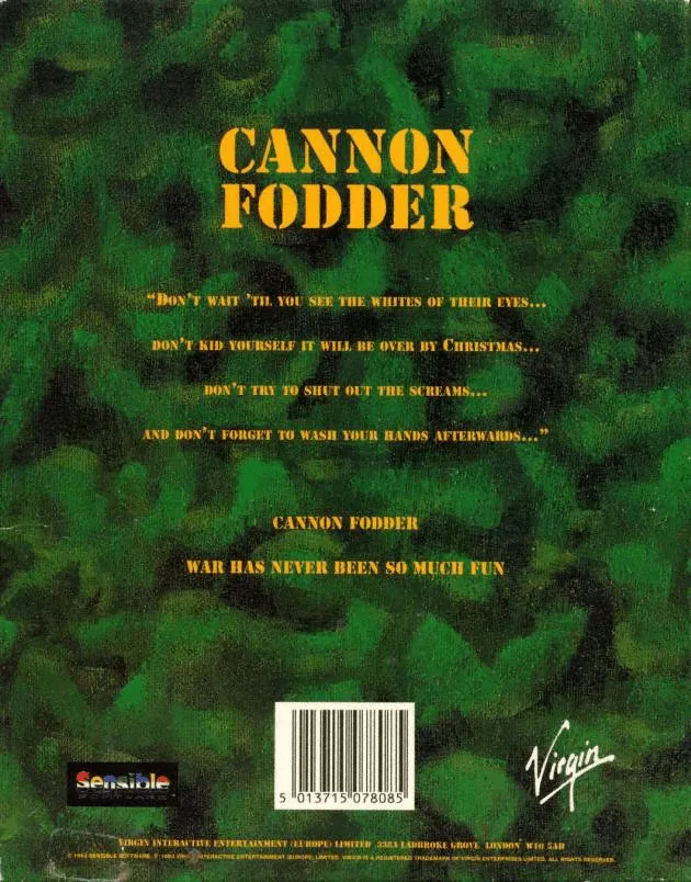 Cannon Fodder box back