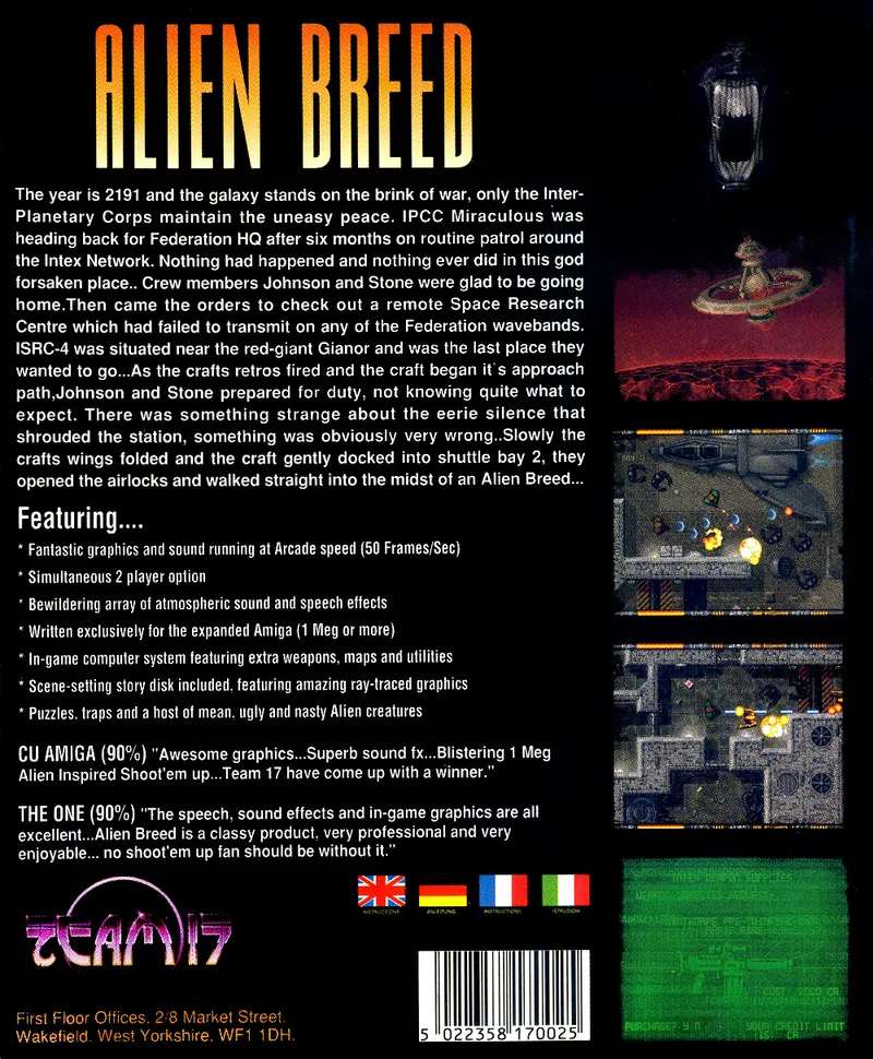 Alien Breed box back