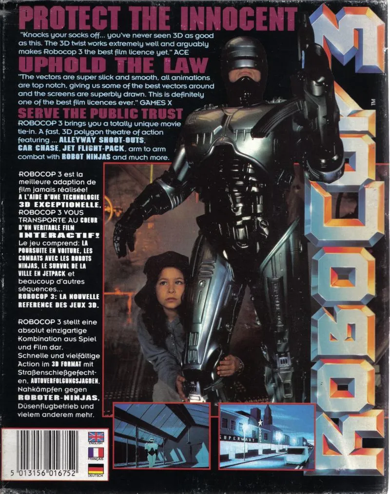 RoboCop 3 box back