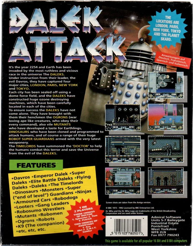 Dalek Attack box back