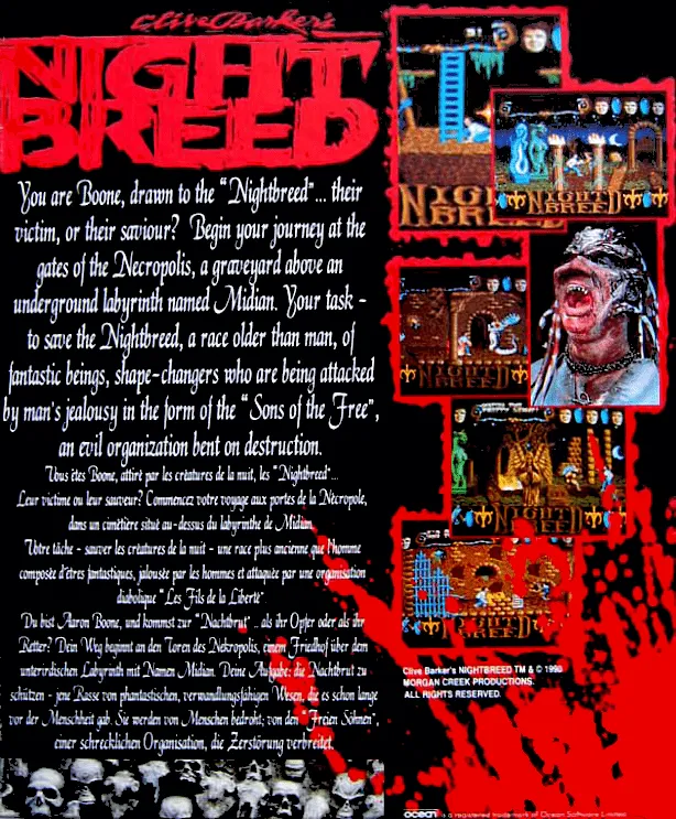 Nightbreed: The Action Game box back