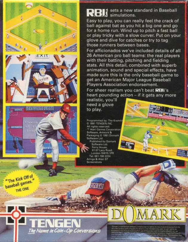 RBI Two Baseball box back