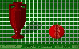Championship Cricket title screen