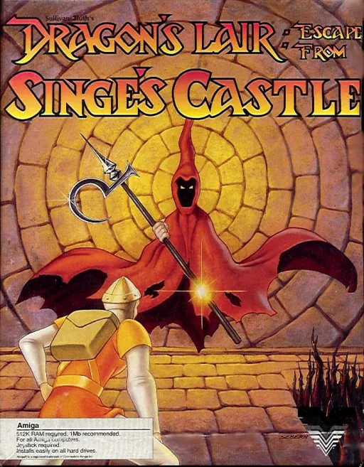 Dragon's Lair - Escape from Singe's Castle cover art for Commodore Amiga