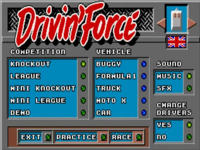 Drivin' Force (Europe) (Compilation - Powerplay) title screen