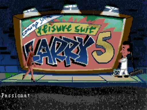 Leisure Suit Larry 5 - Passionate Patti Does a Little Undercover Work (Europe) (v1.000 12.21.91) title screen