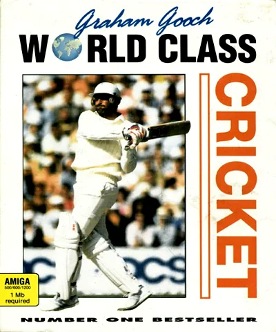 Graham Gooch World Class Cricket cover art for Commodore Amiga
